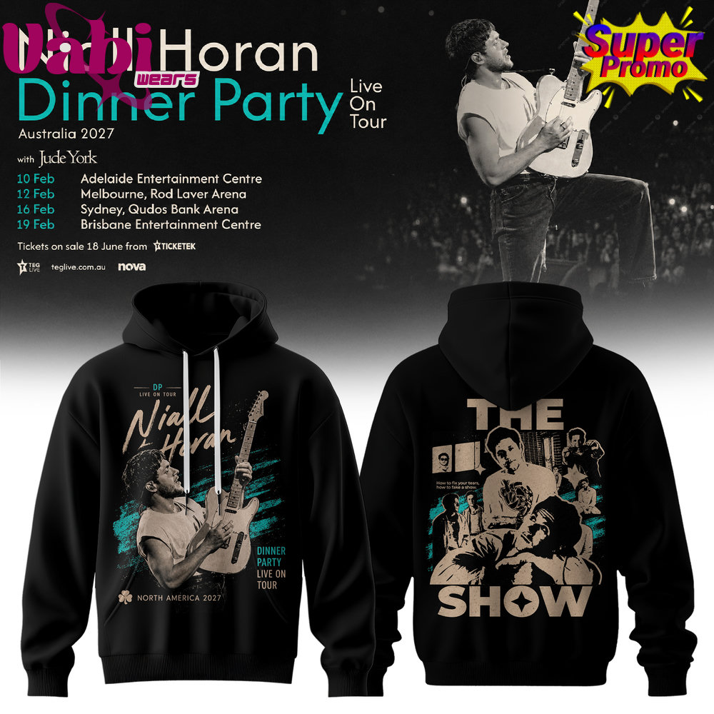 Niall Horan Dinner Party Live On Tour Australia Hoodie Black Style - Image 1