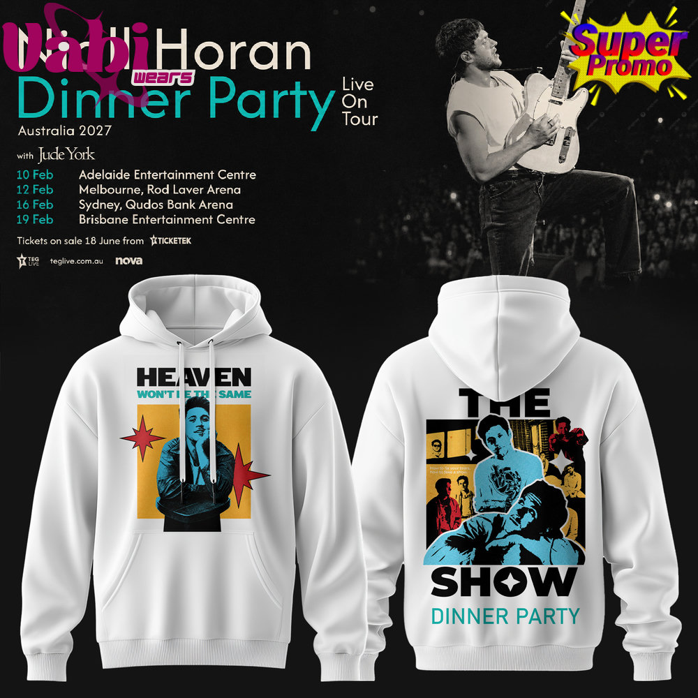 Niall Horan Dinner Party Live On Tour Australia Hoodie White Special - Image 2