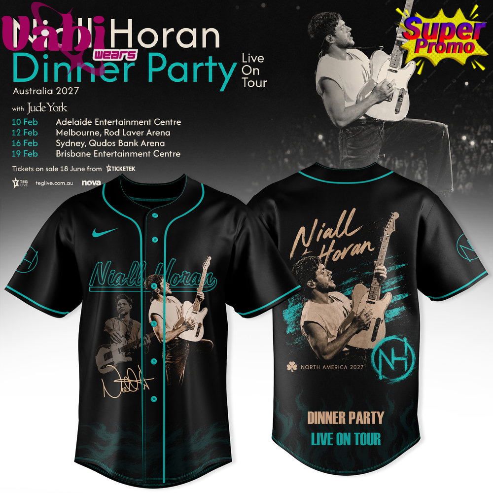 Niall Horan Dinner Party Live On Tour Australia Jersey 1 Niall Horan Dinner Party Live On Tour Australia Jersey - Image 1