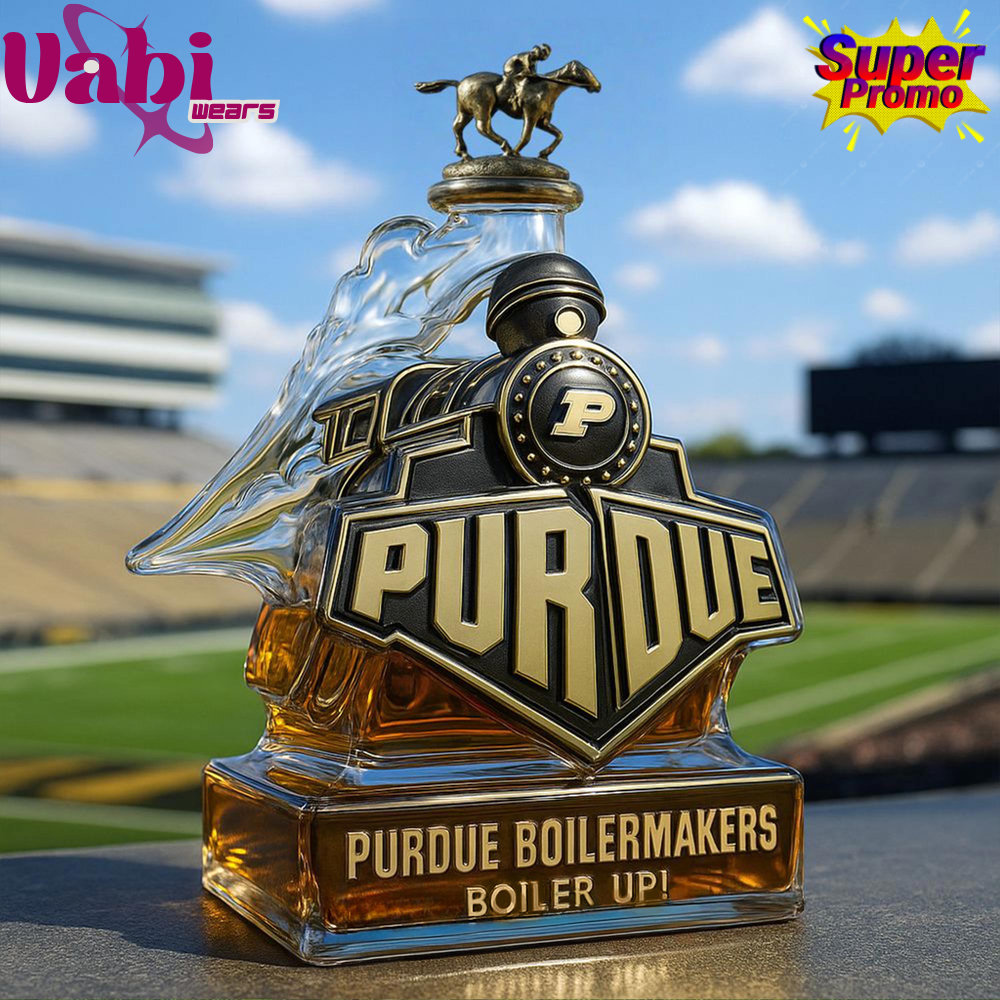 Purdue Boilermakers Boiler up Train Shaped Whiskey Bottle - Limited Edition 7 Purdue Boilermakers Boiler up Train Shaped Whiskey Bottle - Limited Edition - Image 2
