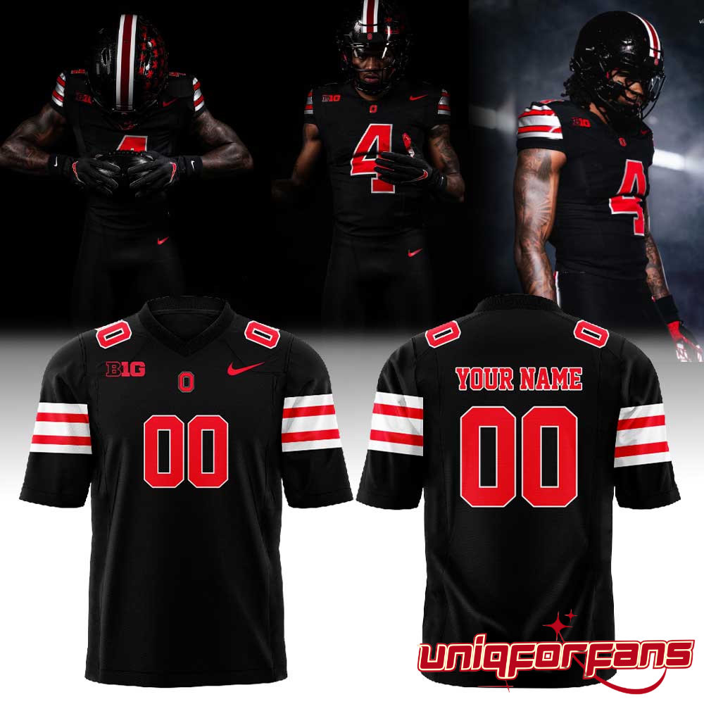 Ohio State Buckeyes Back in Black Football Jersey - Image 1