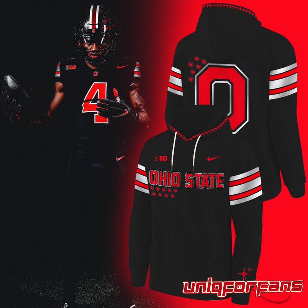 Ohio State Buckeyes Football New All-Black Limited Hoodie - Image 1