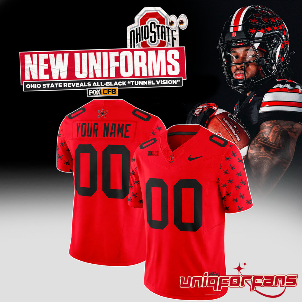 Ohio State Buckeyes New Black Uniforms “Tunnel Vision†2026 Limited Football Jersey - Image 1