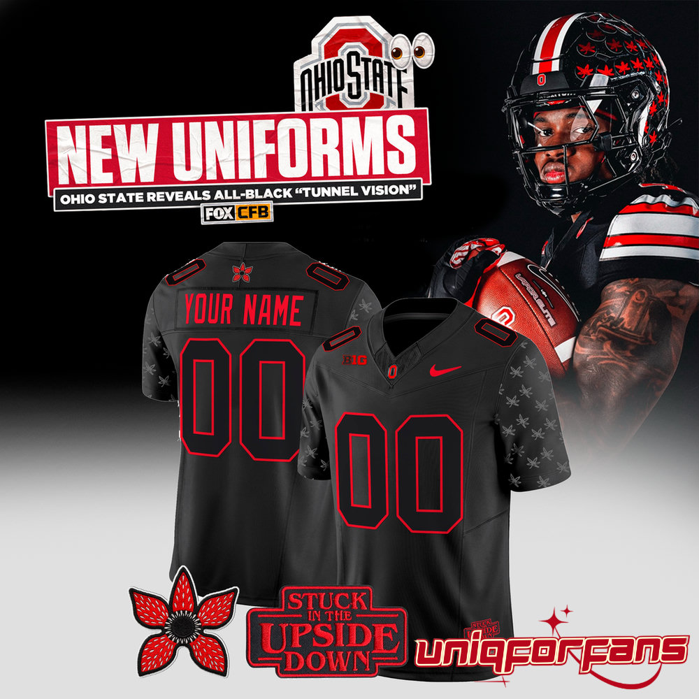 Ohio State Buckeyes New Black Uniforms “Tunnel Vision†2026 Limited Football Jersey - Image 2