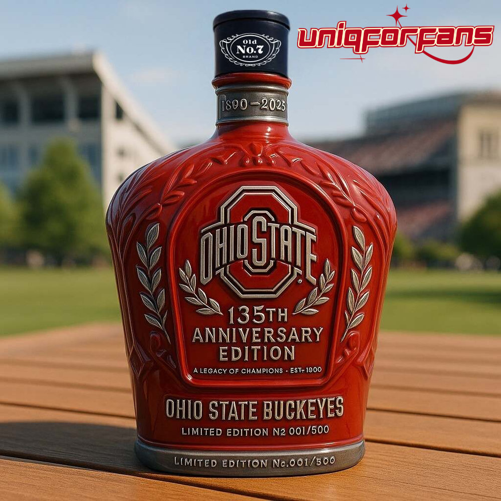 Ohio State Buckeyes 135th Anniversary Whiskey Bottle - Image 4