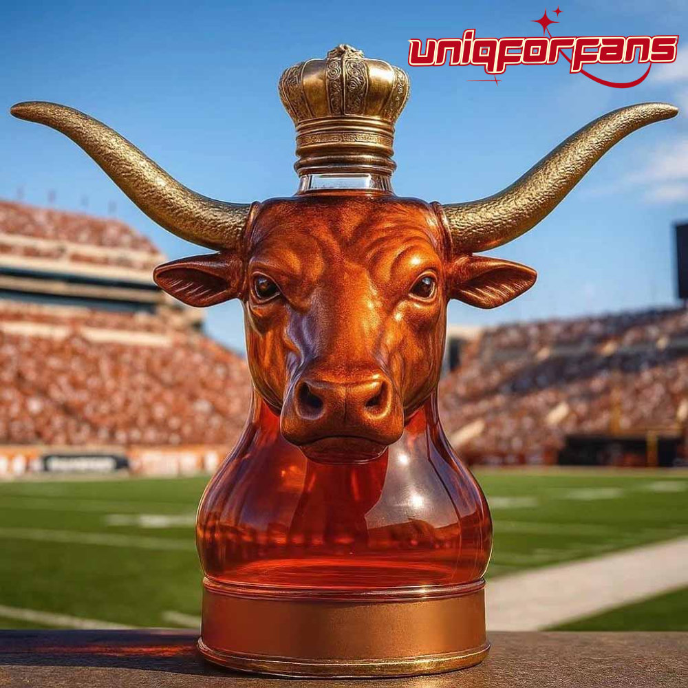 Texas Longhorn Bull Head Whiskey Bottle - Limited Edition - Image 1