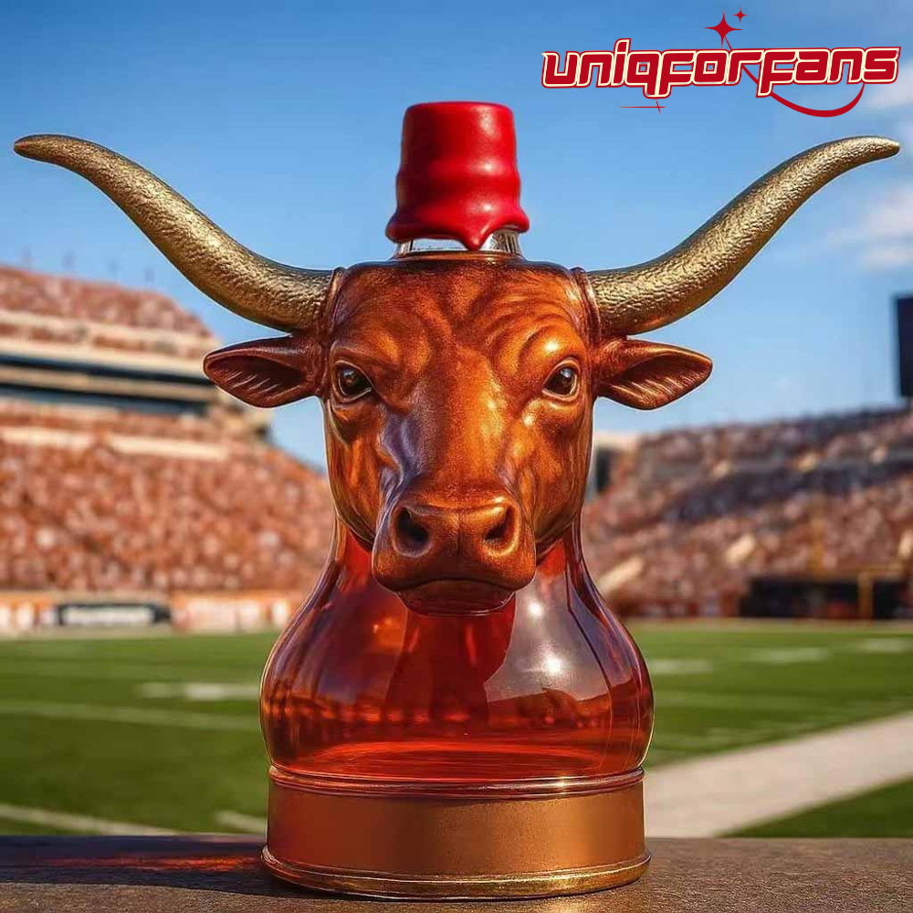 Texas Longhorn Bull Head Whiskey Bottle - Limited Edition - Image 4