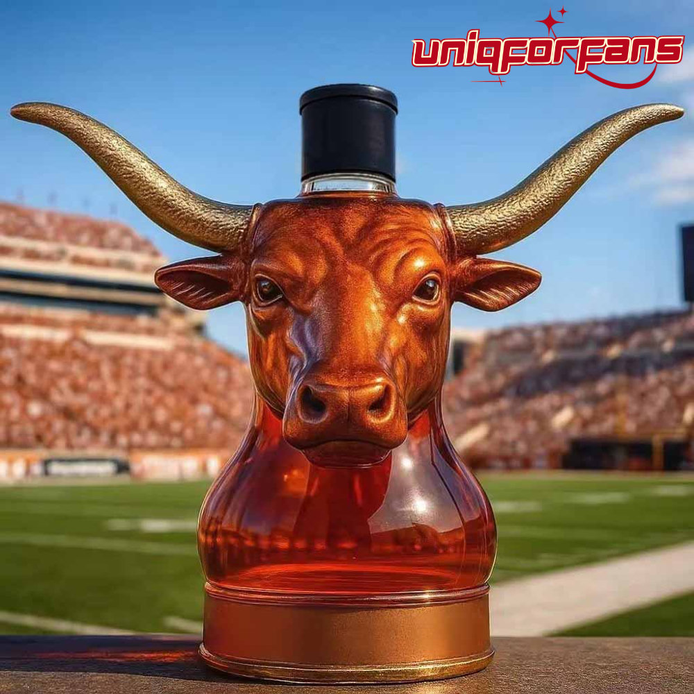 Texas Longhorn Bull Head Whiskey Bottle - Limited Edition - Image 5