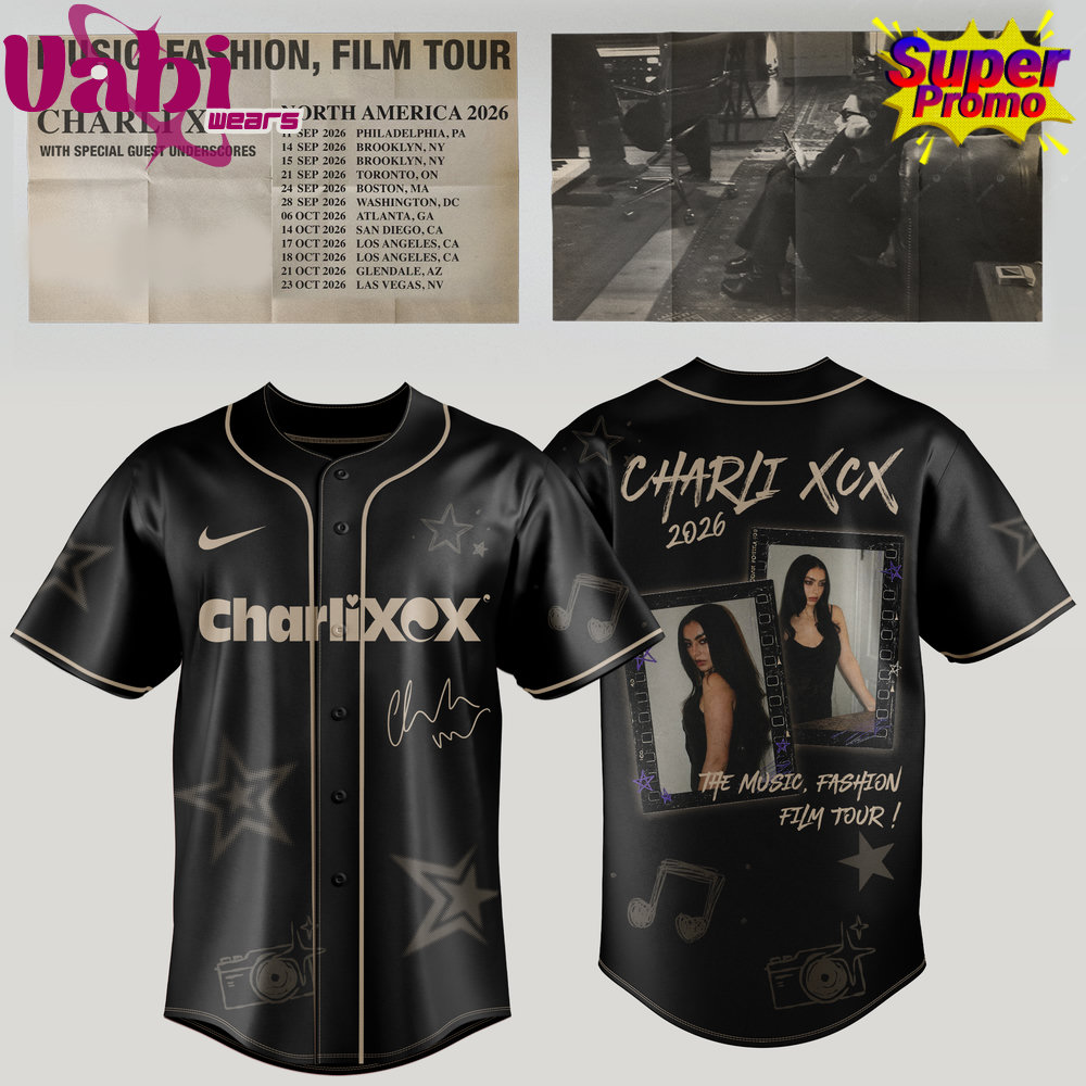 Charli XCX Music, Fashion, Film Tour 2026 Black Jersey Edition 3 Charli XCX Music, Fashion, Film Tour 2026 Black Jersey Edition - Image 2