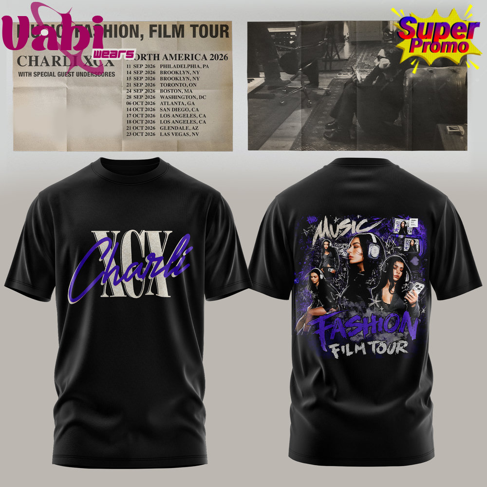 Charli XCX Music, Fashion, Film Tour Tee 2026 Edition 4 Charli XCX Music, Fashion, Film Tour Tee 2026 Edition - Image 2