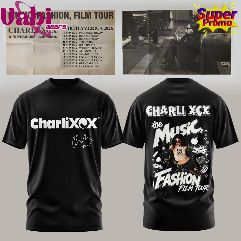 Charli XCX Music, Fashion, Film Tour Tee 2026 Edition 5 Charli XCX Music, Fashion, Film Tour Tee 2026 Edition - Image 3