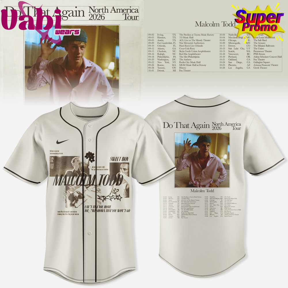 Malcolm Todd Do That Again North America Tour Jersey 4 Malcolm Todd Do That Again North America Tour Jersey - Image 1