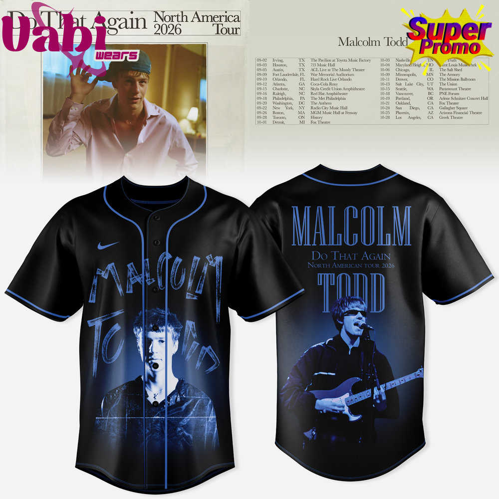 Malcolm Todd Do That Again North America Tour Jersey 5 Malcolm Todd Do That Again North America Tour Jersey - Image 2