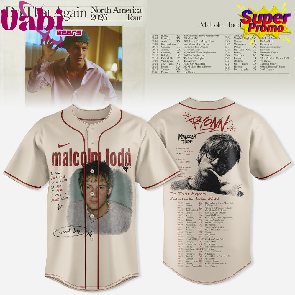 Malcolm Todd Do That Again North America Tour Jersey 6 Malcolm Todd Do That Again North America Tour Jersey - Image 3