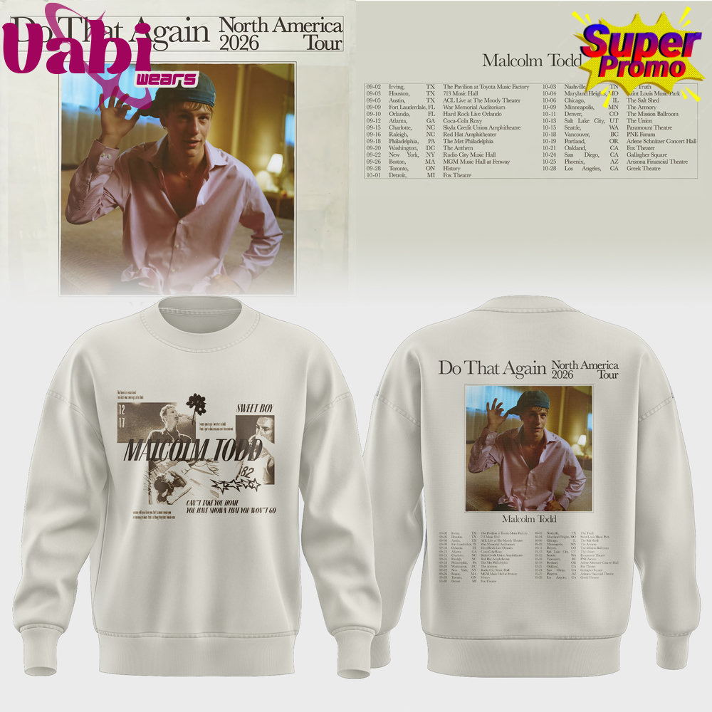 Malcolm Todd Do That Again North America Tour Sweater 4 Malcolm Todd Do That Again North America Tour Sweater - Image 1