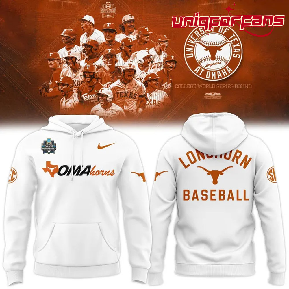 Texas Longhorns 2026 NCAA Baseball Men's College World Series Omaha Limited Hoodie - Image 2