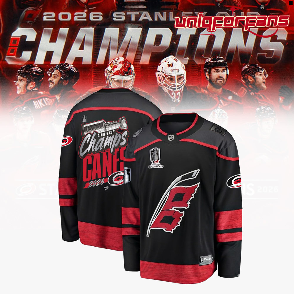 Carolina Hurricanes 2026 Stanley Cup Champions Black Edition Hockey Jersey - Image 2