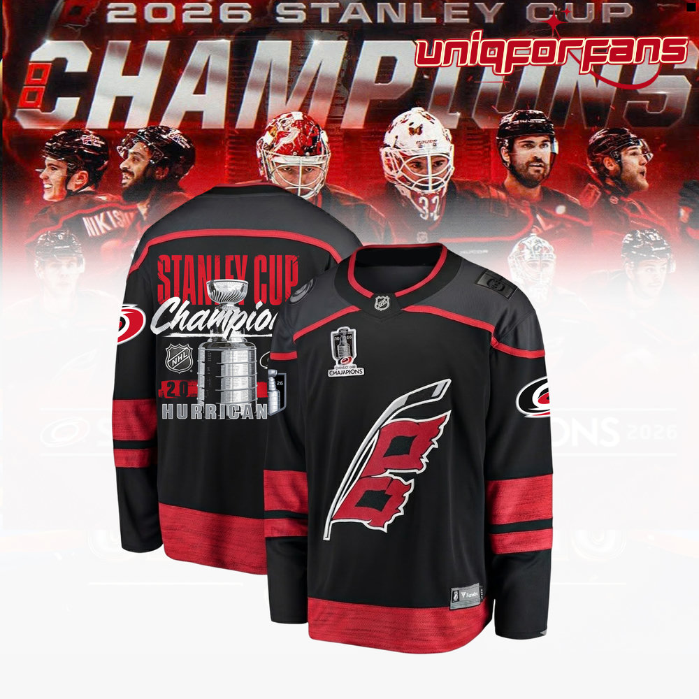 Carolina Hurricanes 2026 Stanley Cup Champions Black Edition Hockey Jersey - Image 4
