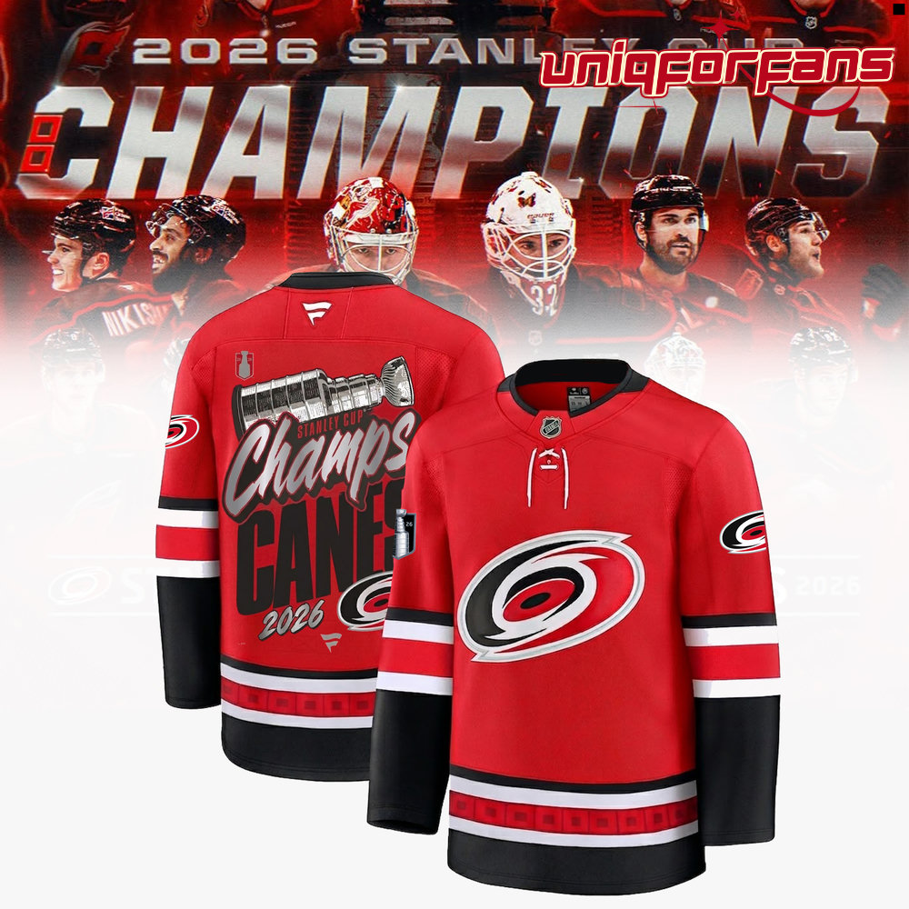 Carolina Hurricanes 2026 Stanley Cup Champions Red Edition Hockey Jersey - Image 1