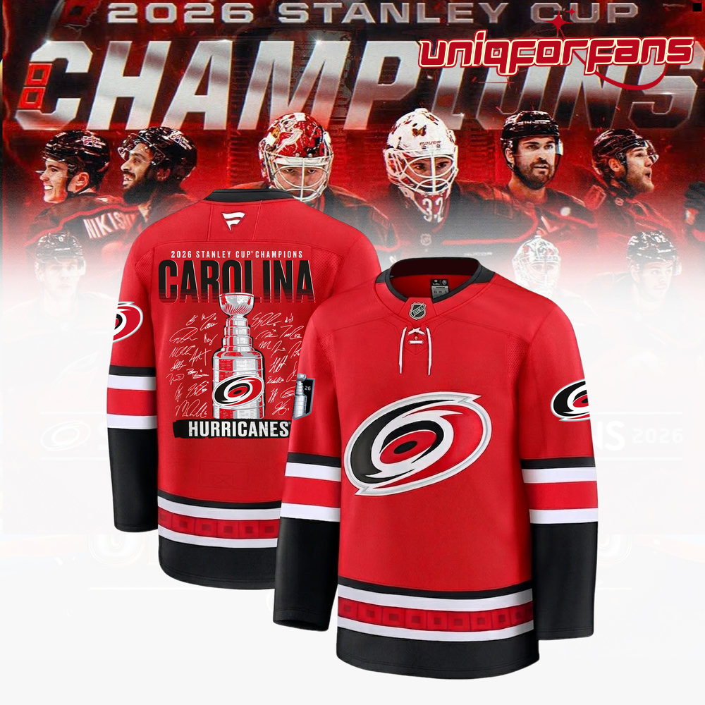Carolina Hurricanes 2026 Stanley Cup Champions Red Edition Hockey Jersey - Image 4