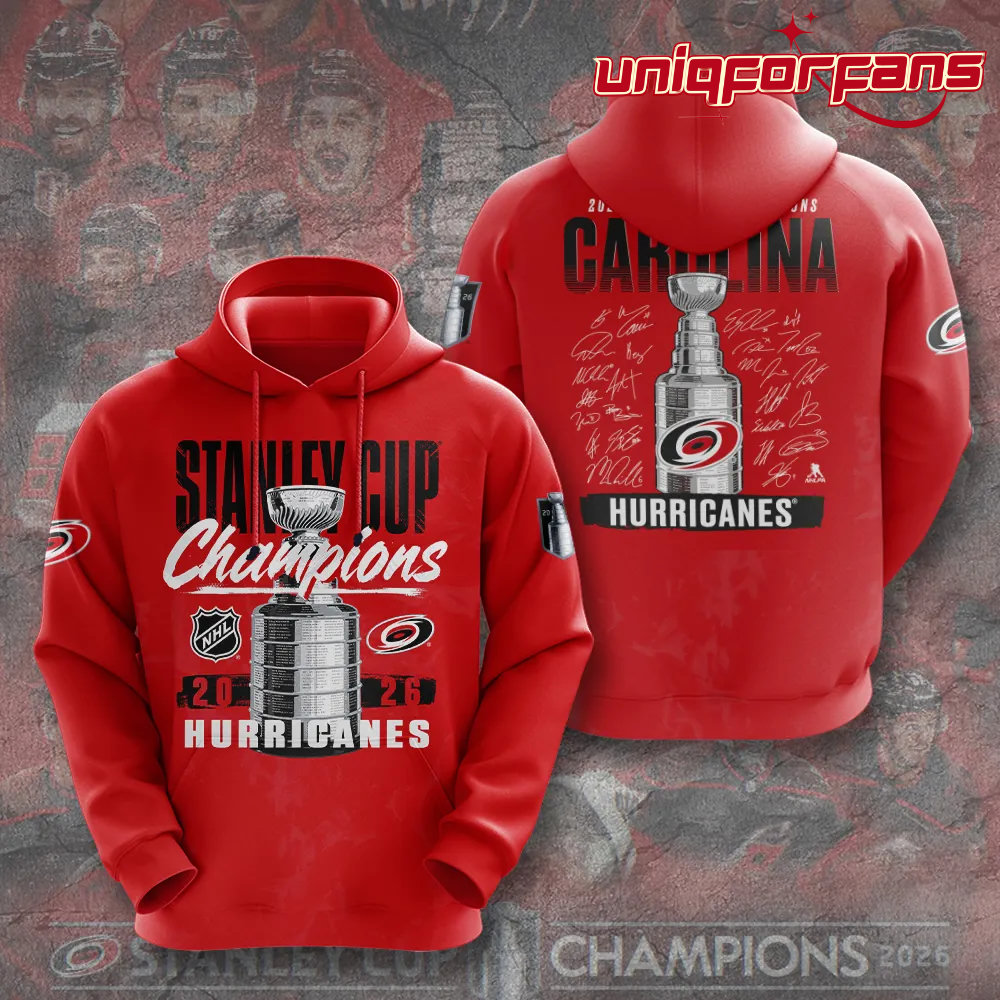 Carolina Hurricanes 2026 Stanley Cup Champions Red Edition Hoodie - Image 3