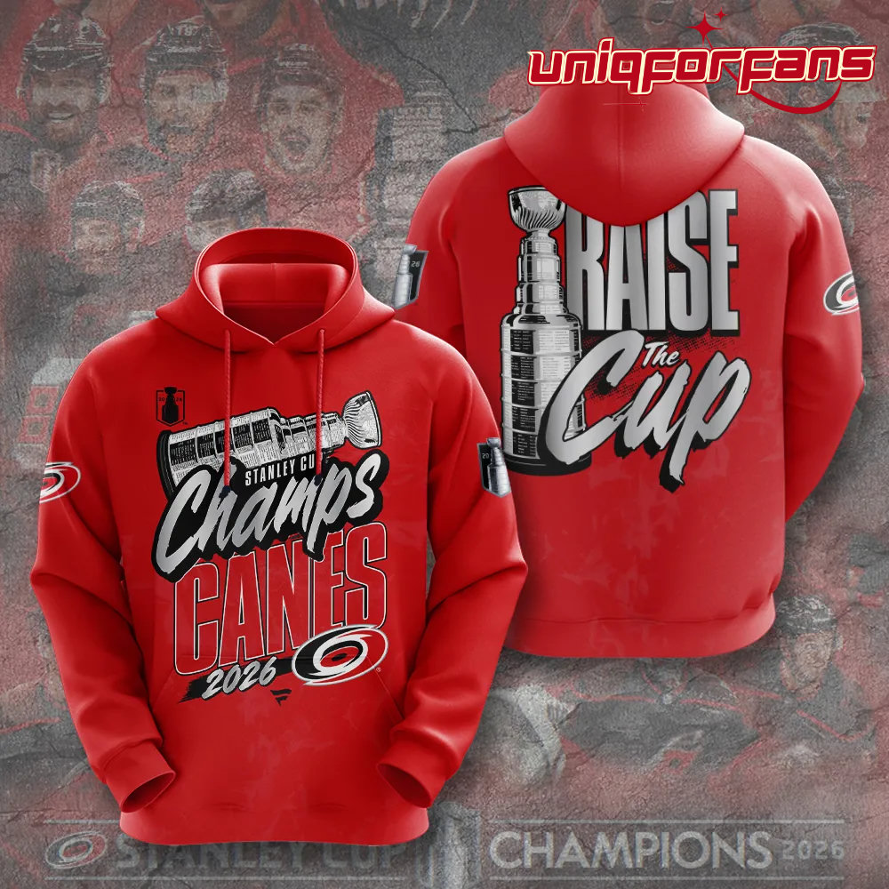 Carolina Hurricanes 2026 Stanley Cup Champions Red Edition Hoodie - Image 4