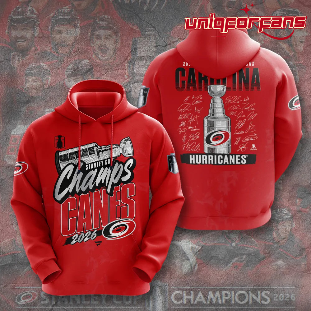 Carolina Hurricanes 2026 Stanley Cup Champions Red Edition Hoodie - Image 6