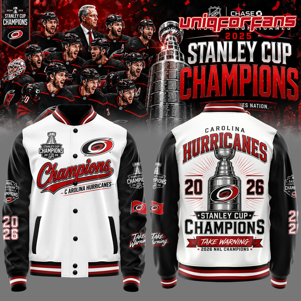 Carolina Hurricanes 2026 STANLEY CUP Champions Limited Edition Baseball Jacket - Image 1