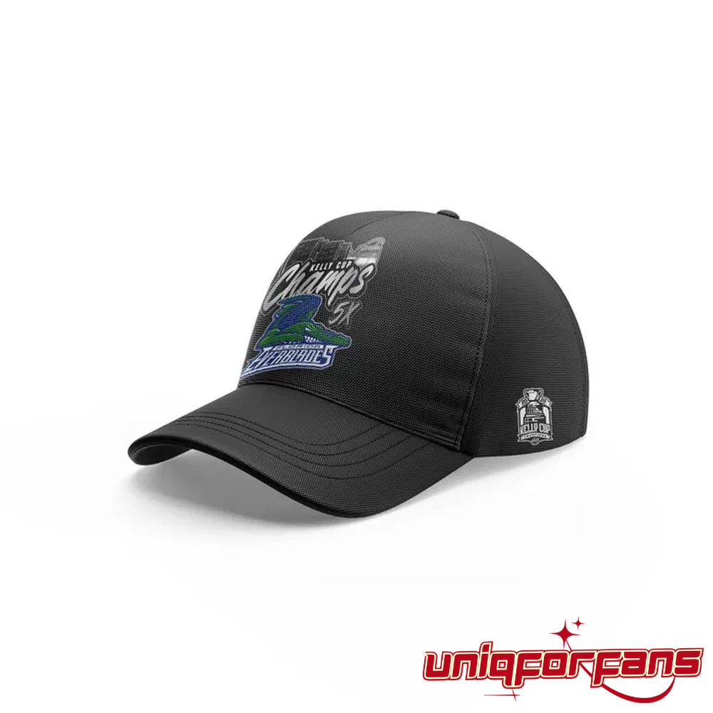 Florida Everblades Kelly Cup Champions 5X Championship Black Limited Hat - Image 1