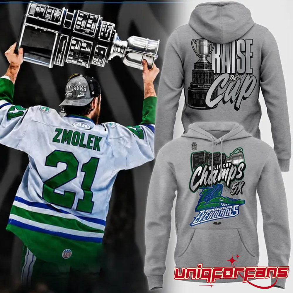Florida Everblades Kelly Cup Champions 5X Championship Hoodie - Image 1