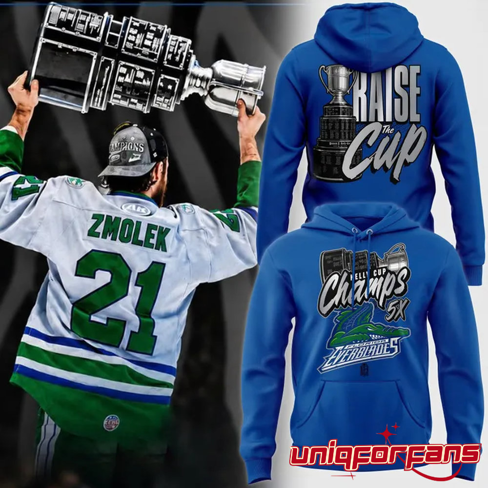 Florida Everblades Kelly Cup Champions 5X Championship Hoodie - Image 2